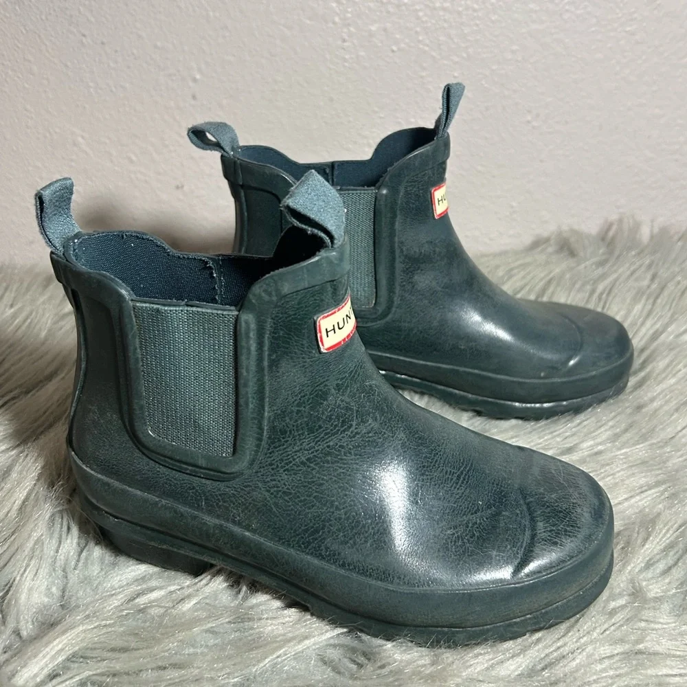 Hunter Girls' Original Gloss Chelsea Rain Boots Size 1